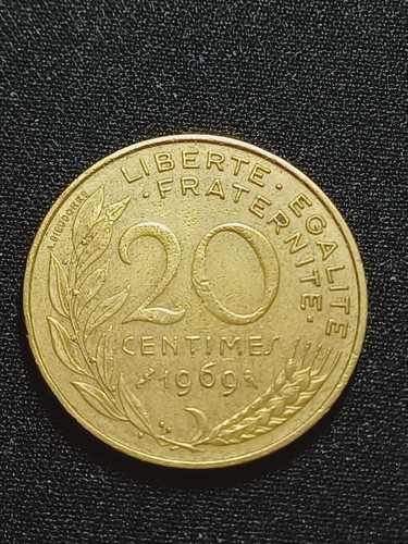 Moneta centesimi francesi - moneta, 20