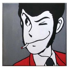  Quadro MODERNo POPART 30x30 LUPIN  IDEA REGALO ARREDAMENTO SCONTO AFFARE