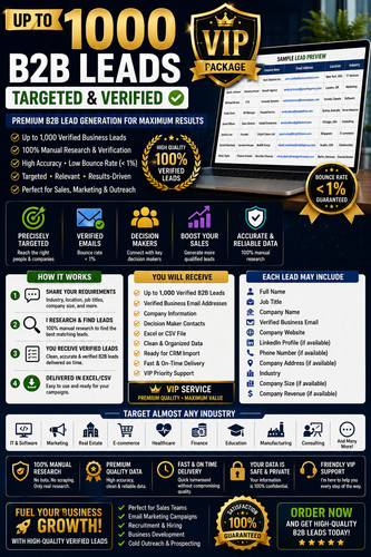 Fino 500 lead b2b verificati - 500,
