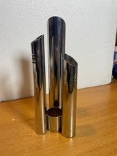 VASO ACCIAIO DESIGN VINTAGE SPACE AGE MODERNARIATO MID CENTURY ITALY