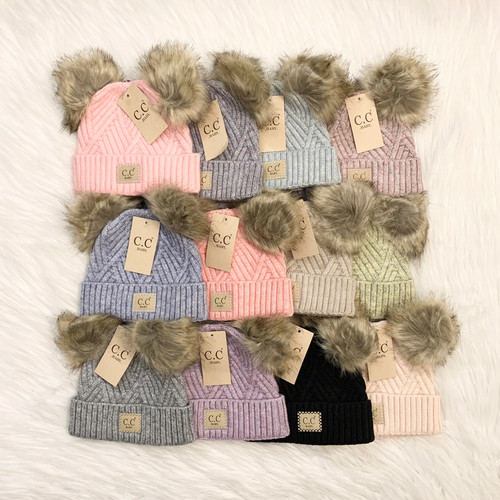 Baby beanies diagonal - c.c,