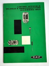 Listino ufficiale valvole e semiconduttori 1963 Gbc elettronica PERFETTO radio