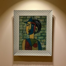 Quadro moderno dipinto a mano Quadro acrilico stile cubista