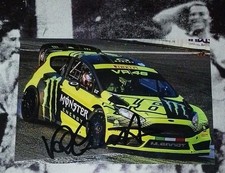 AUTOGRAFO VALENTINO ROSSI FOTO HAND SIGNED MOTO GP Rally VR 46 CAMPIONE LEGEND