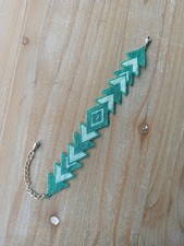 Bracciale Perline vetro Miyuki Delica Fatto A Mano Brick Stitch Geometrie