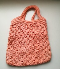 Borsa borsetta vintage  rafia crochet anni 70 