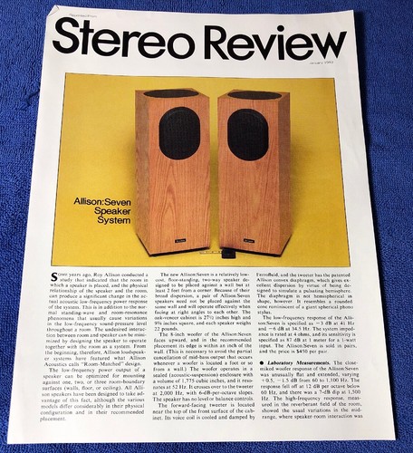 Allison seven speaker - speaker, system