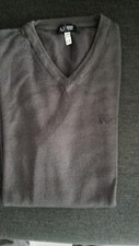 ARMANI MAGLIA GILET PULLOVER SCOLLO A V GRIGIO (S) 46