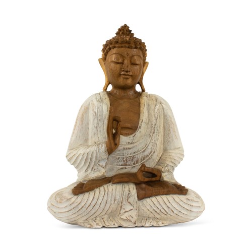 Statua buddha legno - in,