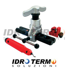 Cartellatrice a frizione tecom da Ø1/4 a 3/4 con tagliatubi da Ø3-22mm+svasatore