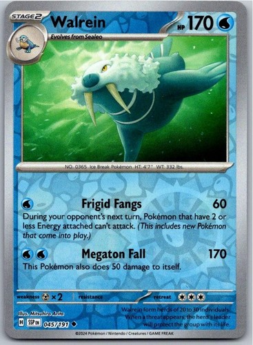 Walrein 045 191 pokemon - walrein, 045/191