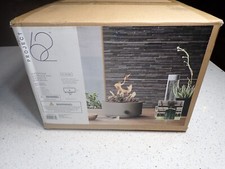 Fuoco da tavolo 10" rotondo in pietra pipstone patio grigio cemento progetto 62 10000 BTU