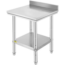 VEVOR Tavolo in Acciaio Inox 60x60x88cm con Cappa Cucina Commerciale di Lavoro