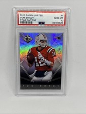 2013 PANINI LIMITED TOM BRADY STAR FACTOR #/49 HOLO MAGLIA ROSSA PSA 10
