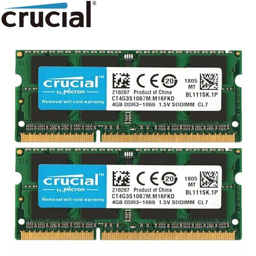 Crucial kit 4 gb ddr3 - 8, 2x