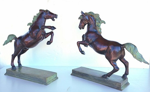 Coppia sculture cavalli - ,