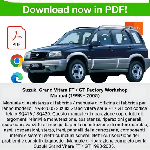Manuale officina suzuki grand - manuale,