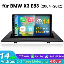 Autoradio DAB+ Android 14 per BMW X3 E83 2004-2012 GPS Nav WIFI RDS SWC CarPlay