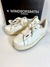 Windsor  Smith Olivia 38 White Platform Chunky Sneaker 7 Us 38 Eu Used Woman