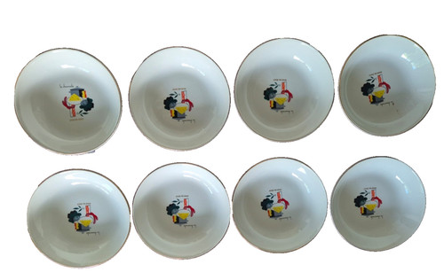 Assiettes creuses digoin - assiettes,