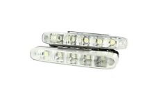 Luci Diurne LED Slim Universali 6000K 15W Bianco Ghiaccio 5 LED CREE 12V**