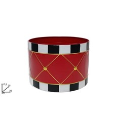 CESTA IN LATTA DECORO TAMBURO
