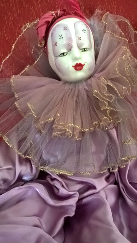 Pierrot porcellana bambola - porcellana,