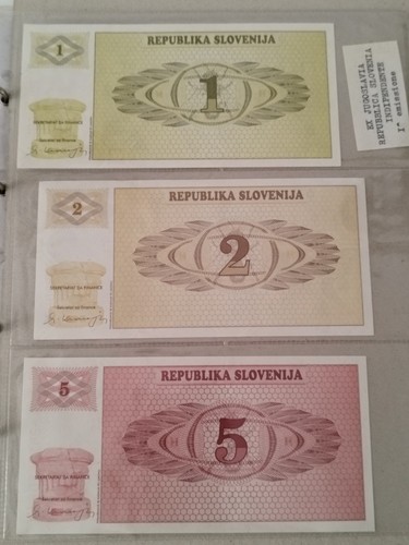 Slovenia banconote diverse - slovenia, n.9