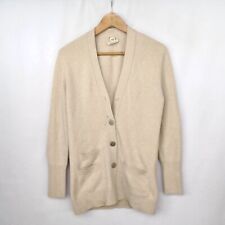 Cardigan Hermes da Donna Beige 100% Cashmere Taglia 36 da donna