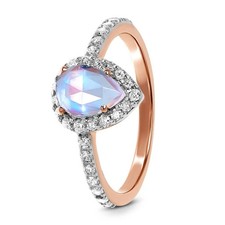 Anello con pietra di luna per