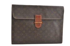 Autentico Louis Vuitton Monogram Poche Ministre porta documenti vecchio modello LV 3806N