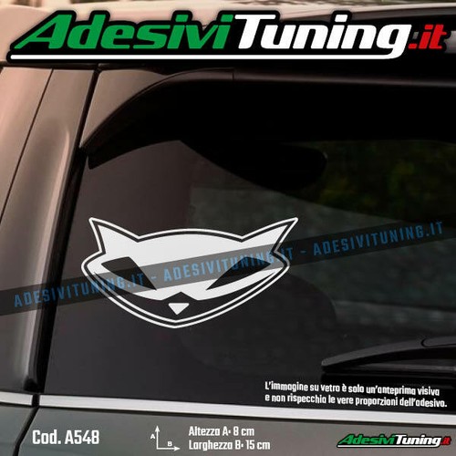 Adesivo faccia gatto - adesivo, sticker