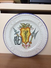 BASSANO Piatto CERAMICA DECORATA A MANO anni '50