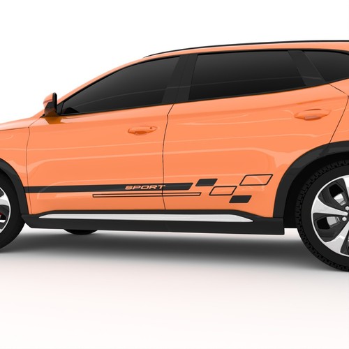 Adesivo auto strisce laterali - adesivo,