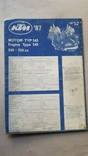 KTM catalogo ricambi MOTORE 545 240-250 1987 originale Engine Parts Catalogue