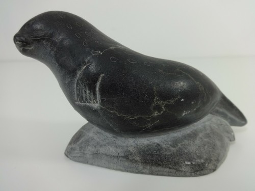 Eskimo art seal carving adamie - eskimo,