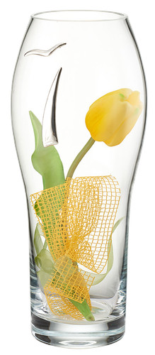 Vaso cristallo con simboli - cristallo,