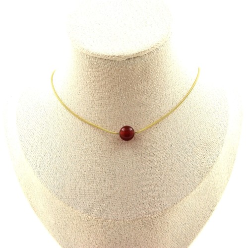 Collana perla agata rosso - collana,