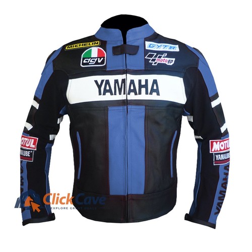Giacca pelle blu motogp - di,