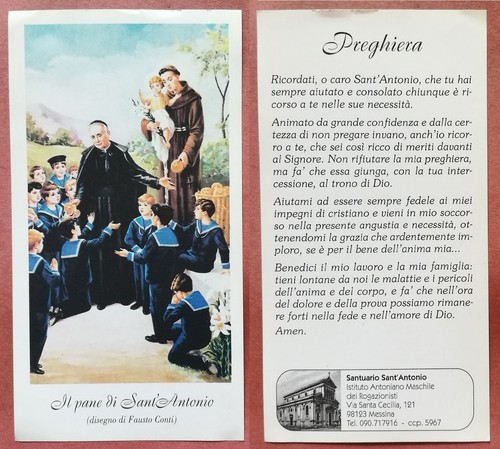 Santino holy card pane - santino,