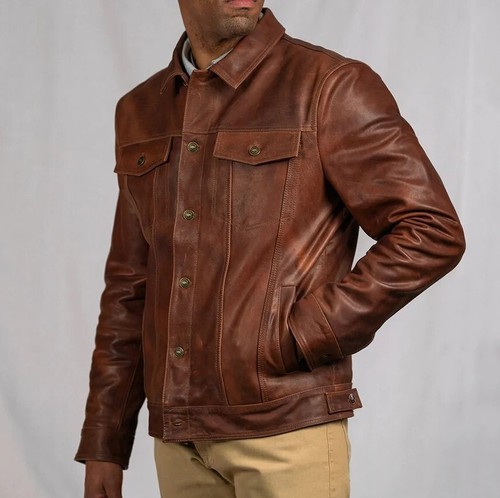 Giacca uomo vera pelle vintage