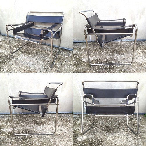 Poltrona anni cuoio nero - anni, 70