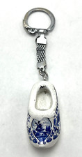 Holland Souvenir  Wood Clog Shoe Keychain