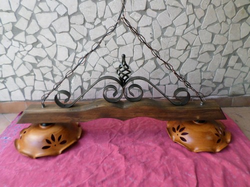 Lampadario bilanciere rustico - lampadario,