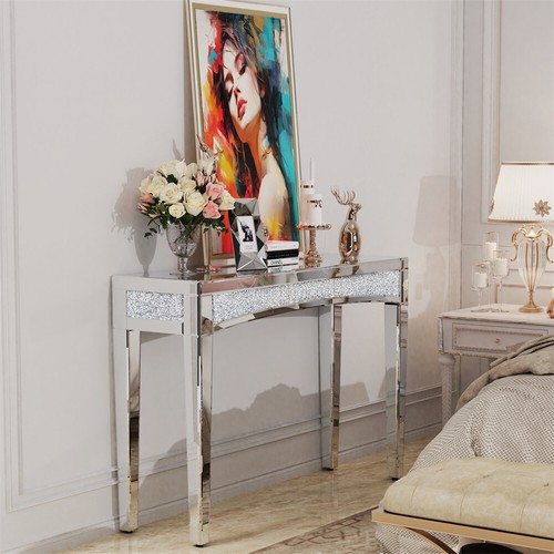 Diamond mirrored console table - diamond,