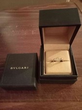 USATO.AUTENTICO. ANELLO. BVLGARI. DIAMANTI.ONICE.ORO GIALLO. 18 KT.-BULGARI.RING