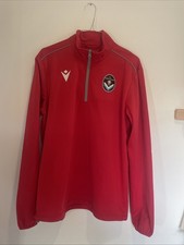 Giacca Felpa Tuta AS GIANA ERMINIO 1909 Gorgonzola Calcio Originale MACRON Tg. M