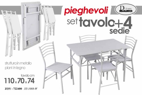 Set tavolo con sedie - tavolo,