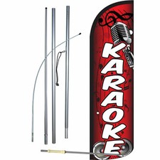 Karaoke Flag Flutter Feather
