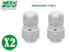 Valvola Termostatica Testina 2 Pz FAR 1824 a Sensore di liquido